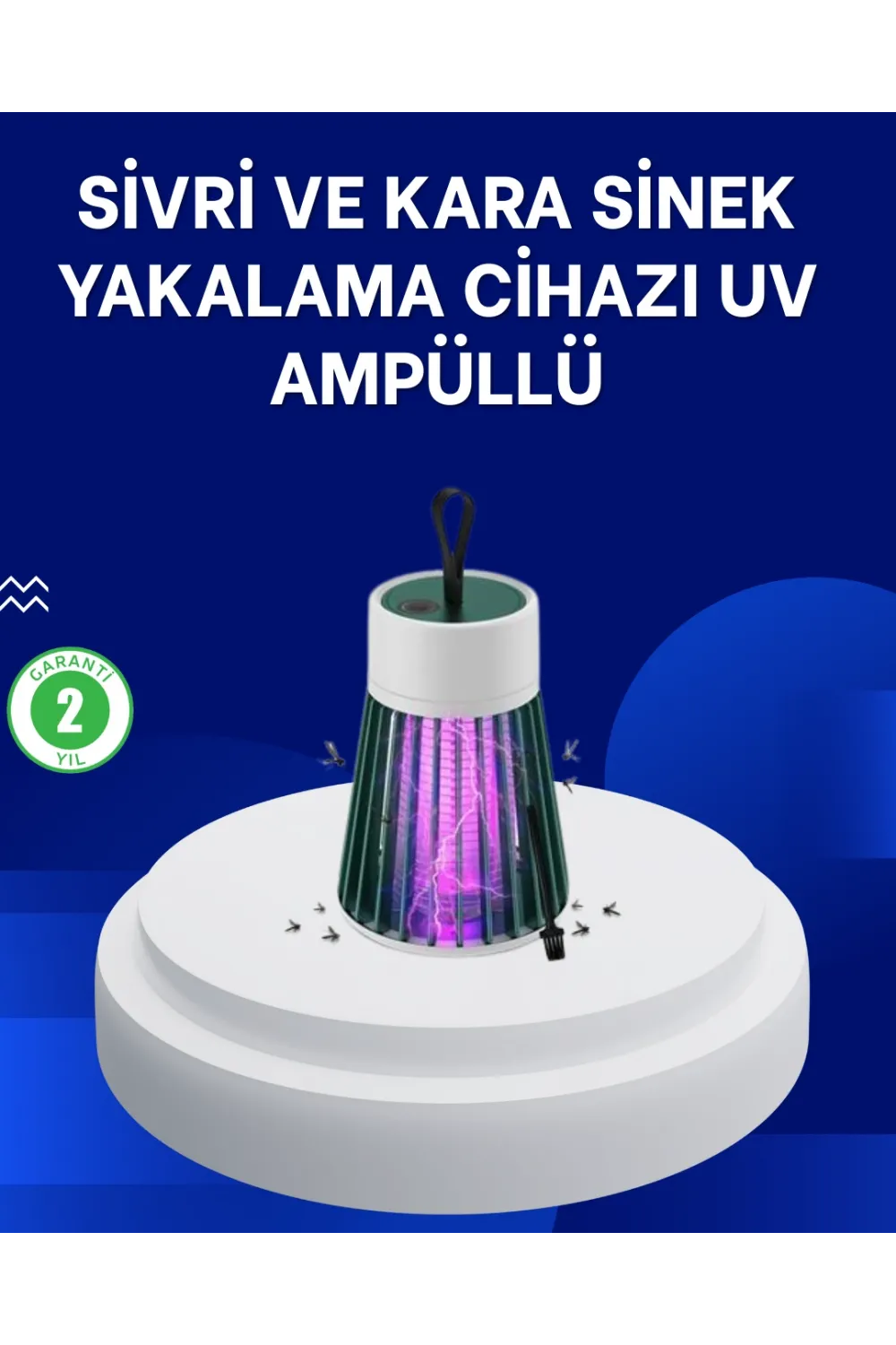 2’si 1 Arada Led Işıklı Elektrikli Böcek Öldürücü