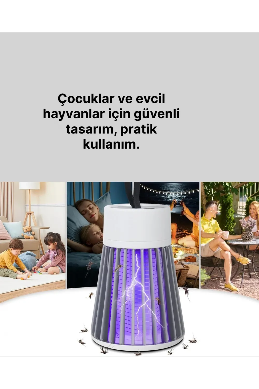 2’si 1 Arada Led Işıklı Elektrikli Böcek Öldürücü