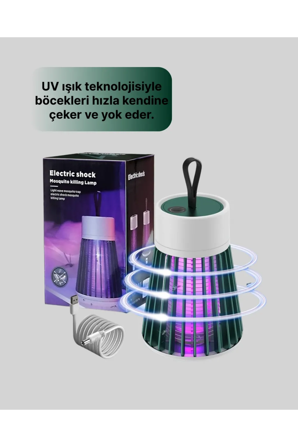 2’si 1 Arada Led Işıklı Elektrikli Böcek Öldürücü