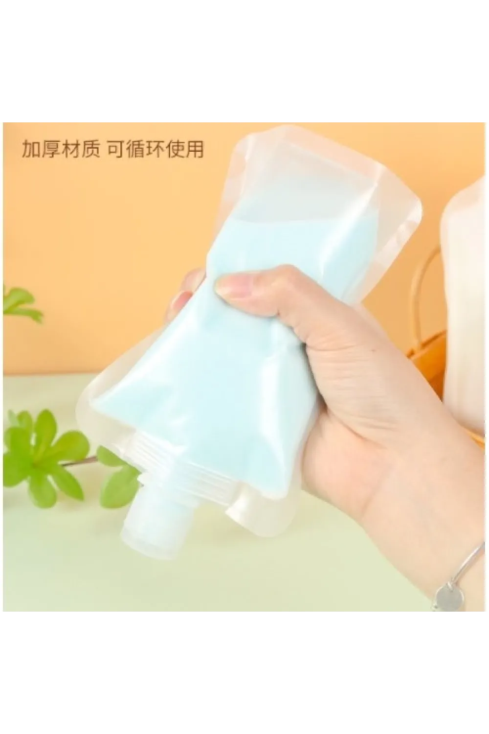 3 Adet 100ml Krem Şampuan Kabı Tekrar Kullanılabilir Set