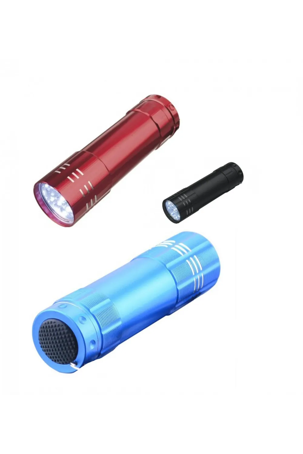 3 Adet 9 Ledli Metal Mini El Fener