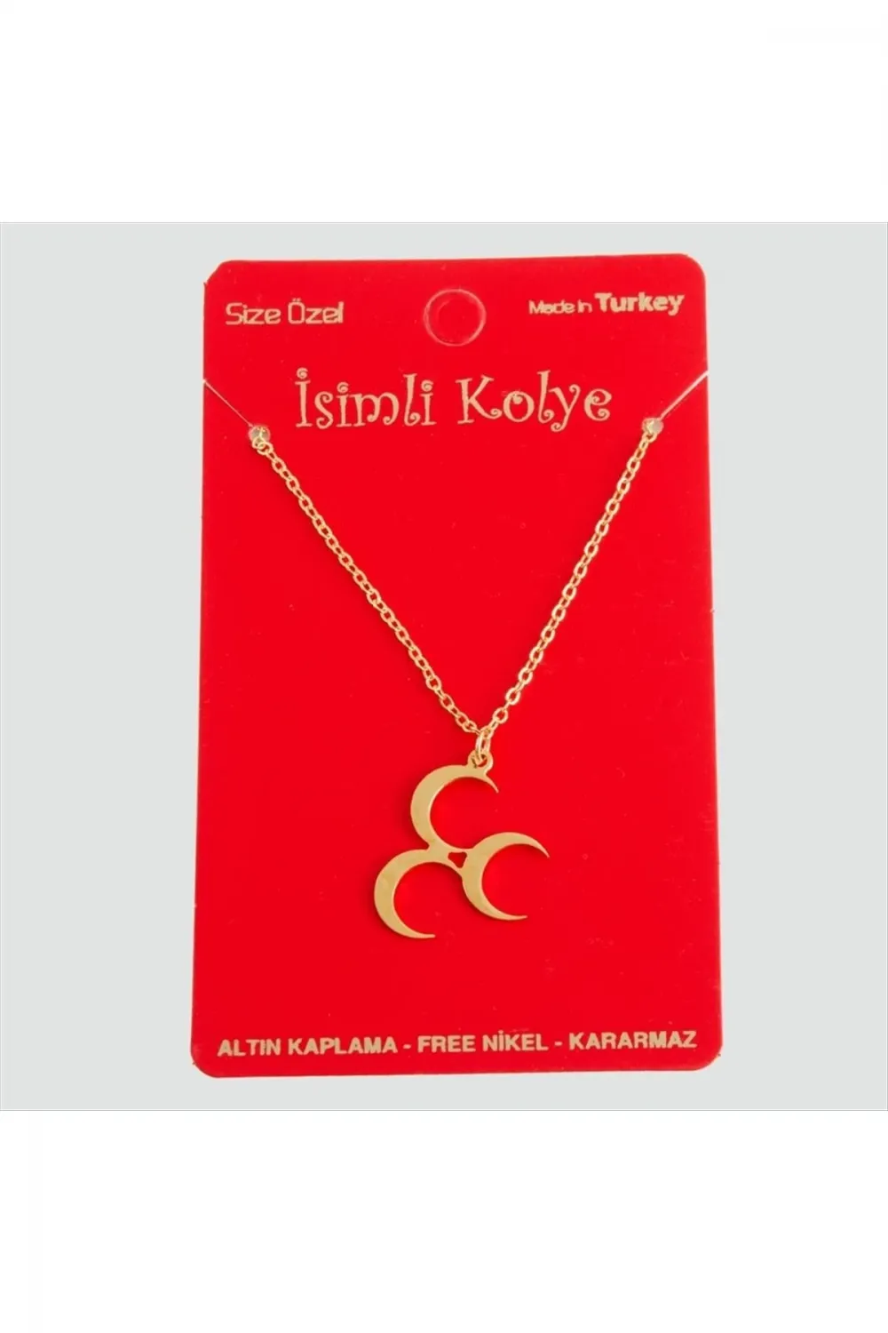 3 Hilal Uçlu Kolye