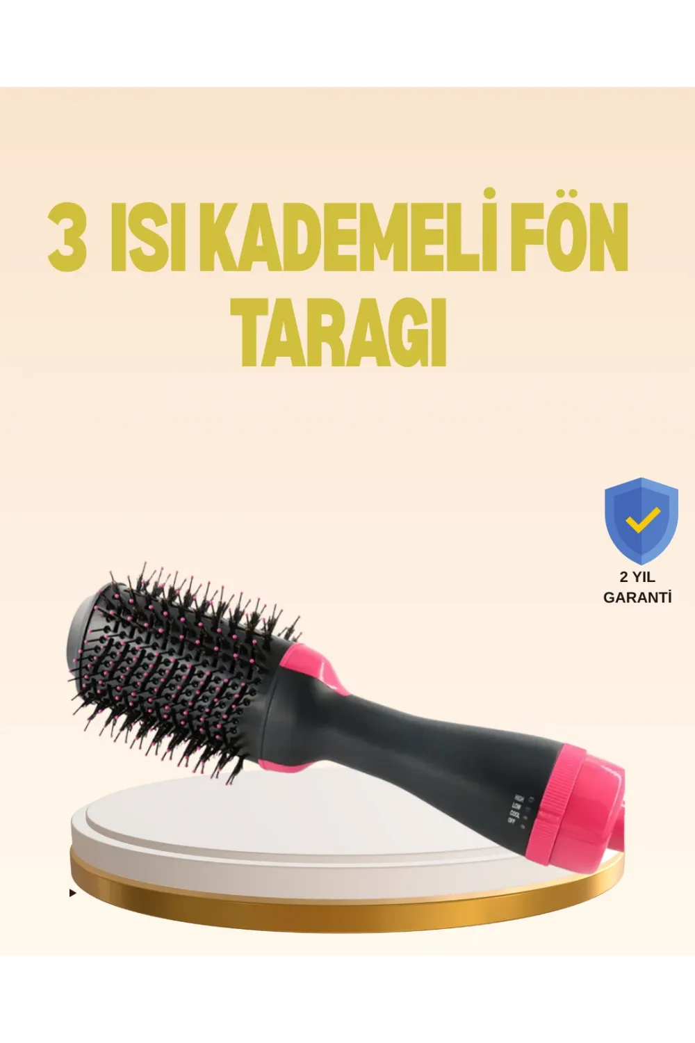 3 Isı Kademeli 1200w Saç Şekillendirme Fırçası.