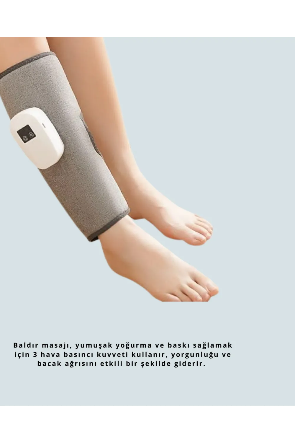 3 Kademeli Hava Basınçlı Isıtmalı Baldır Masaj Aleti – Titreşimli Ve Kablosuz Kullanım