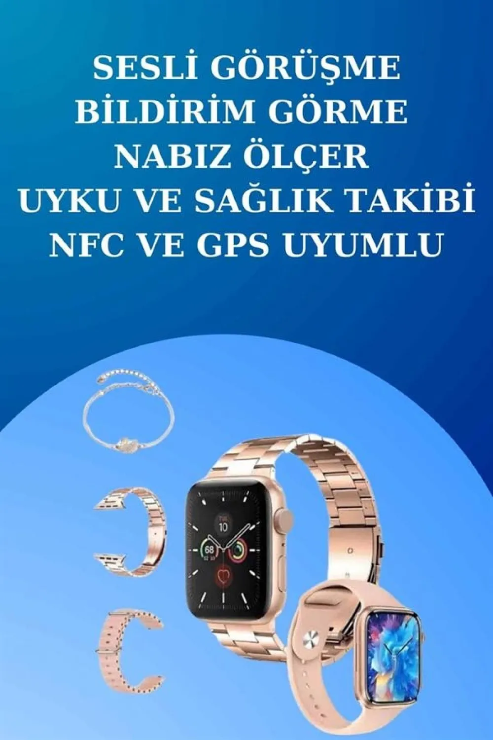 3 Kordonlu Dokunmatik Ekran Akıllı Saat Ve 2.nesil Kablosuz Bluetooth Kulaklık Anc/enc