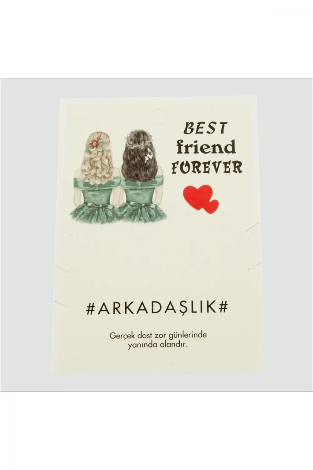3lü Arkadaşlık Bilekliği Yazılı Bileklik Kartı 200 Adet