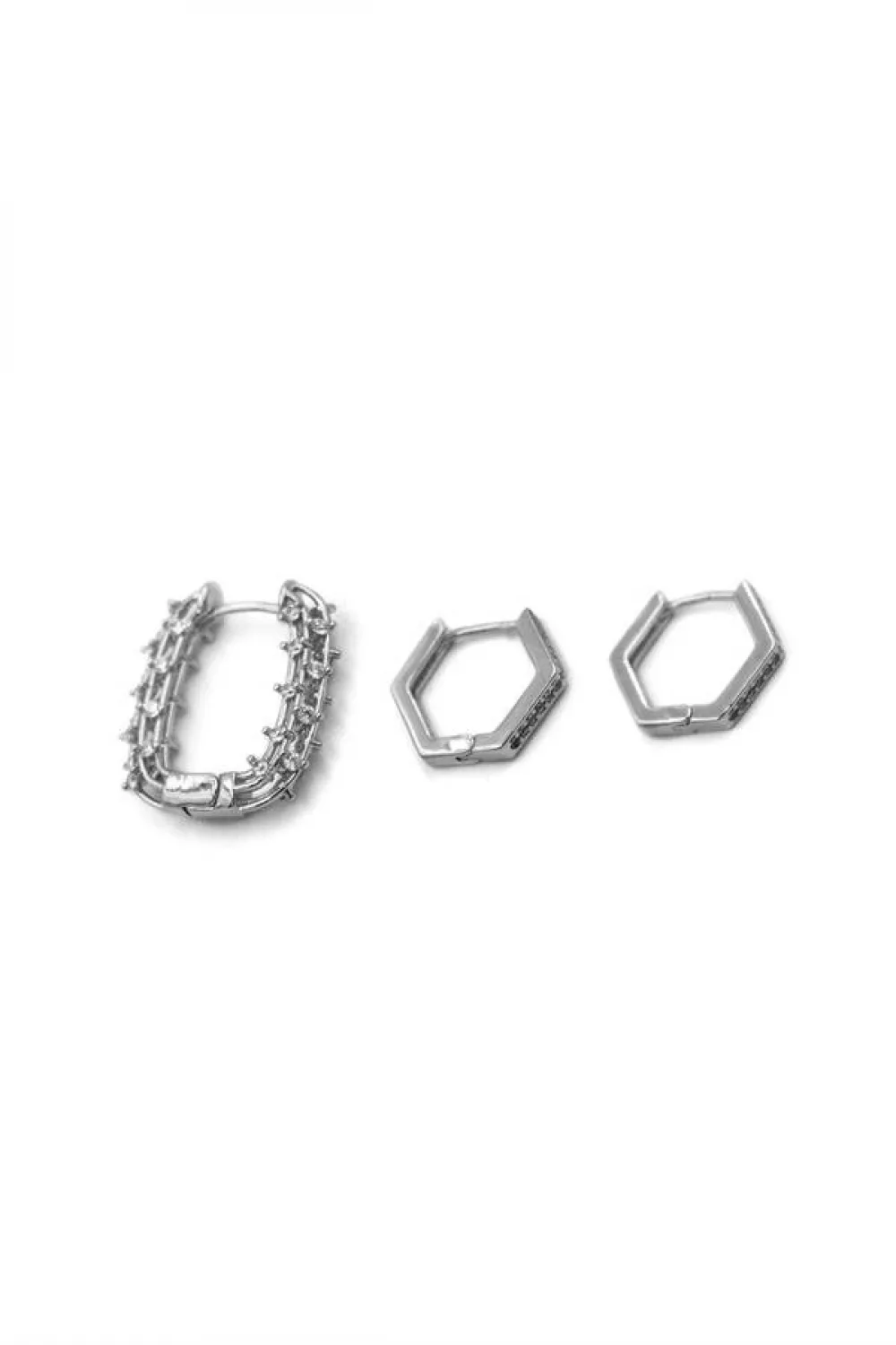 3lü Halka Küpe - Gümüş