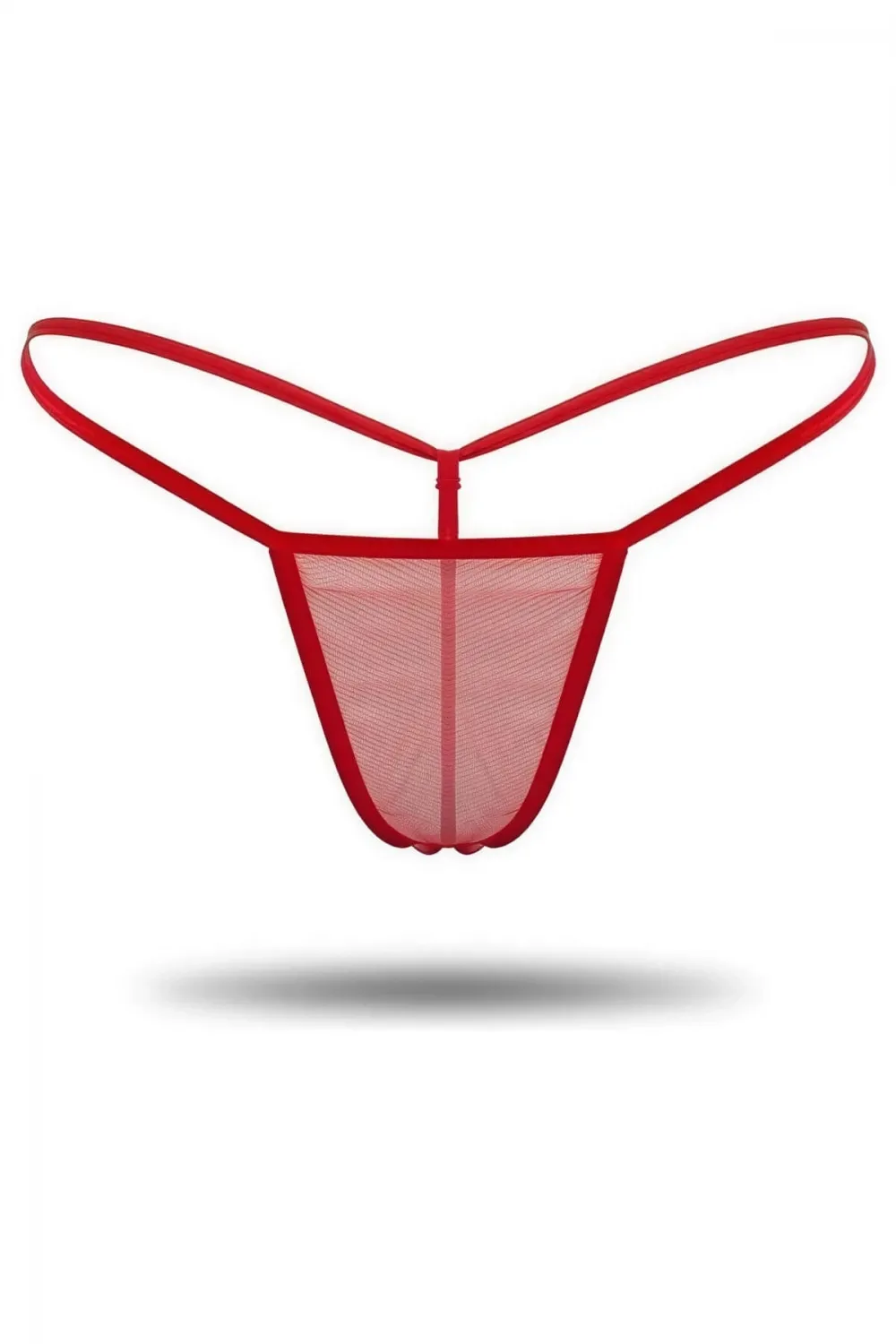 3lü Renkli Transparan Tül String Tanga TM0369