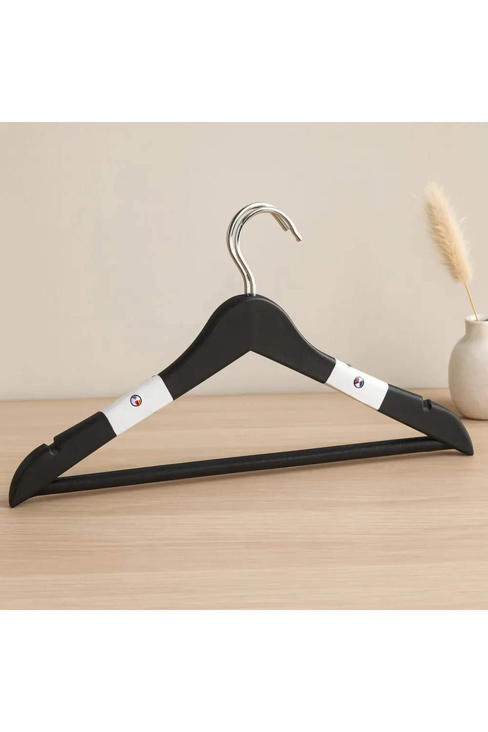 3lü Sert Plastik Elbise Askısı (Metal Başlı)