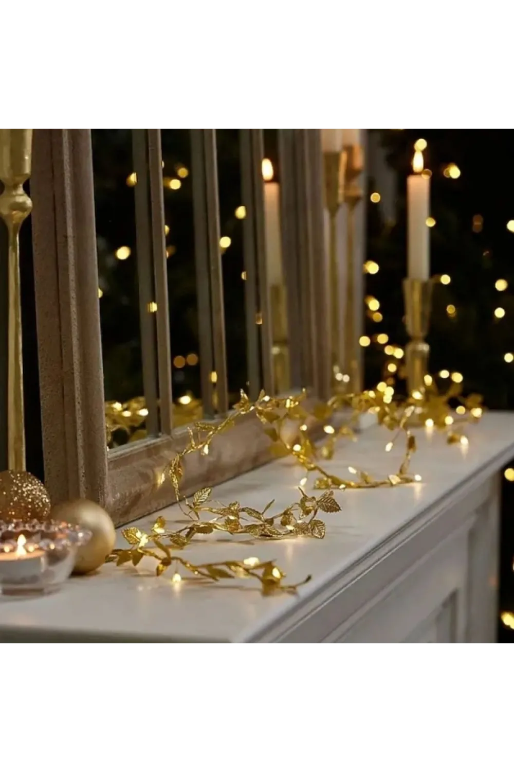 3 Metre Yaldızlı Gold LED Işık