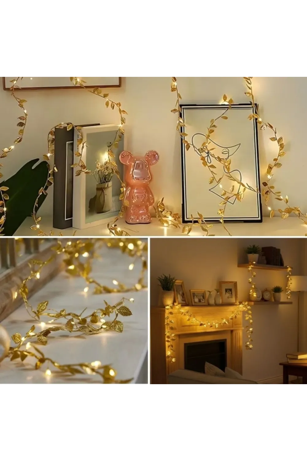 3 Metre Yaldızlı Gold LED Işık