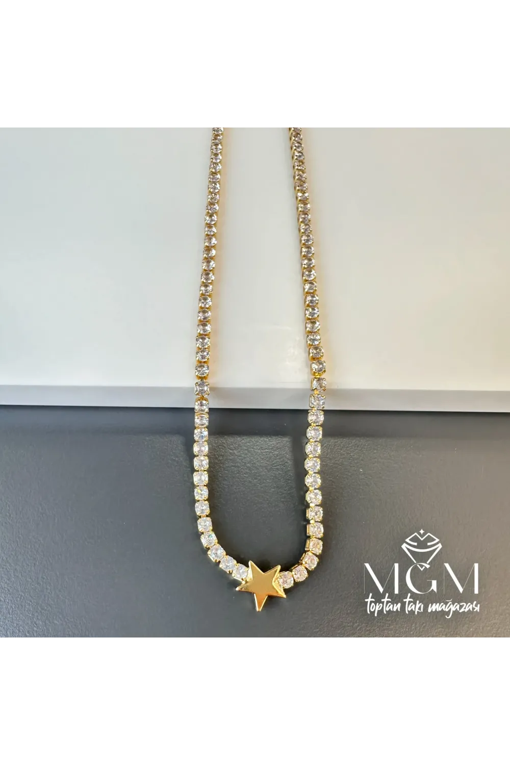 3 Mm Zirkon Taşlı Pirinç Kolyeler 40+5 Cm Uzatma Payı - Kl0083