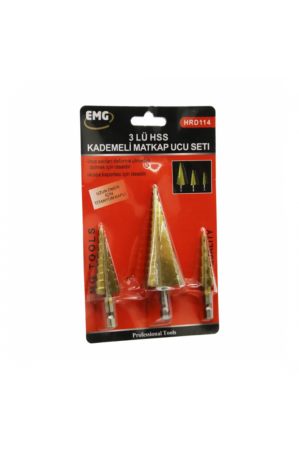 3 Parça  Hss Kademeli Matkap Ucu Set