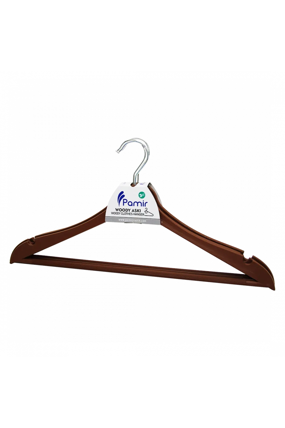 3 Parça  Plastik Wody Metal Başlı Askı
