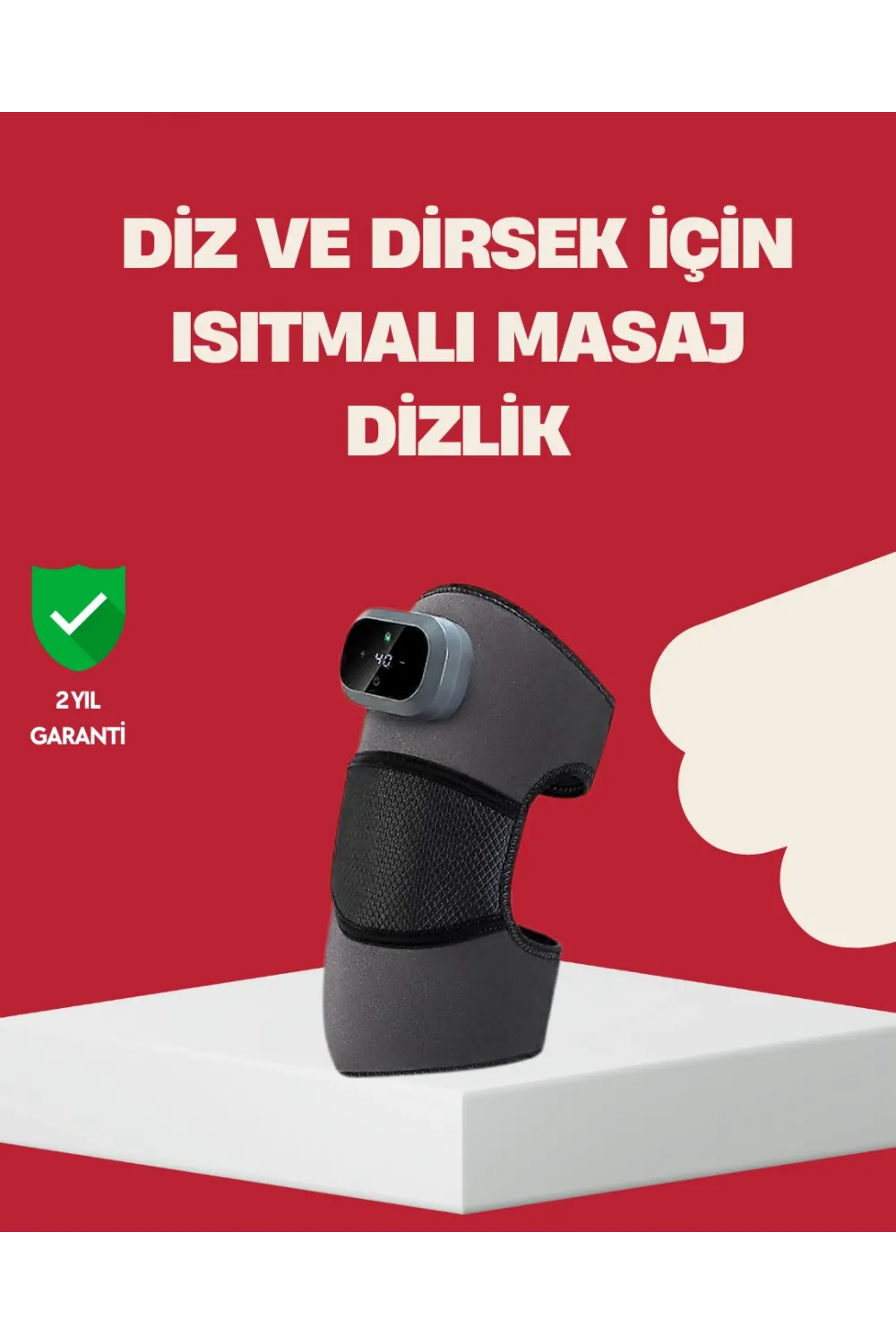 3 Seviyeli Titreşimli Isıtmalı Diz Bakım Masaj Cihazı