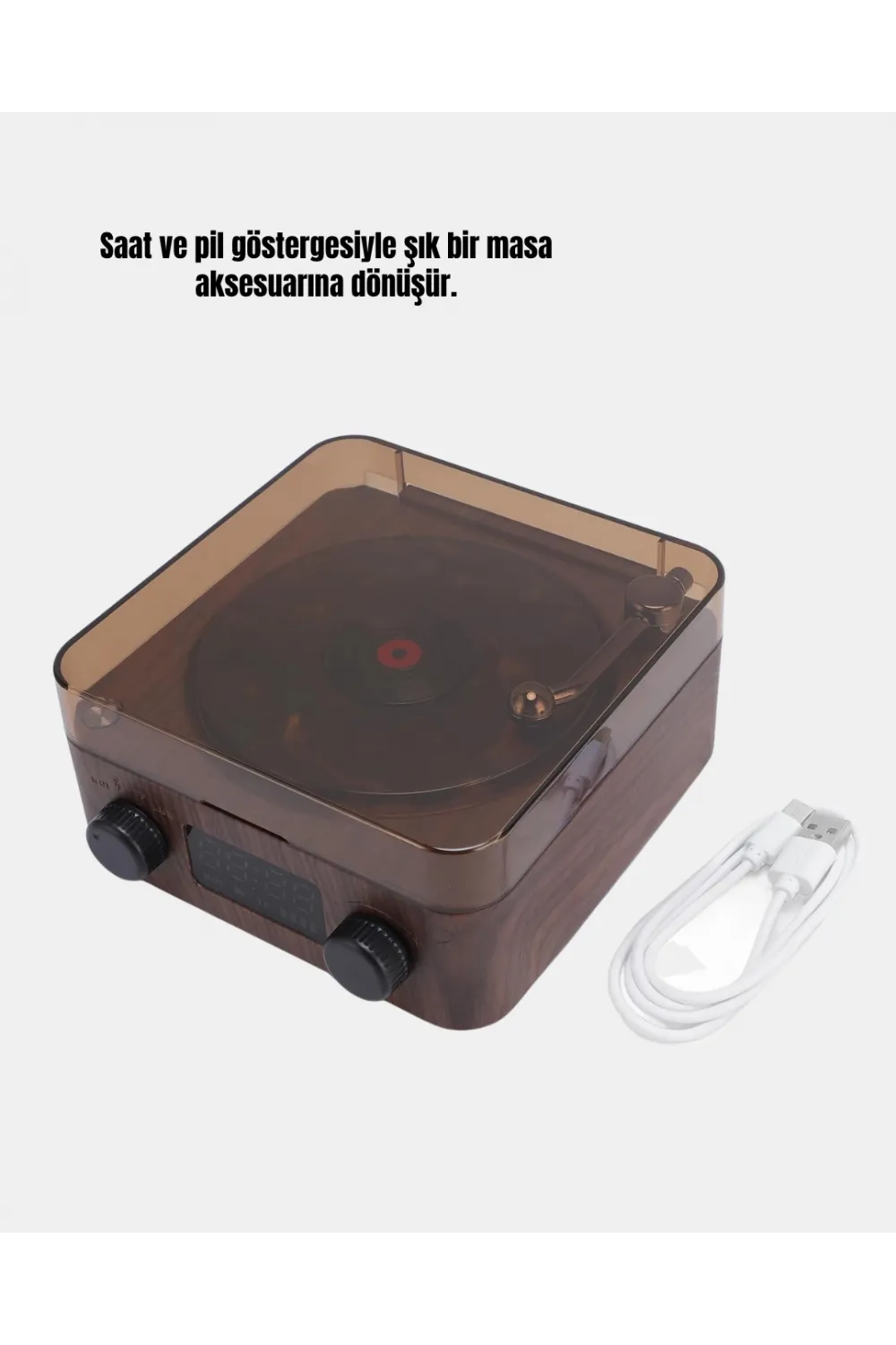 3-ü-1 Arada Bluetooth Hoparlör – Işıklı Saat Ve Gece Lambası