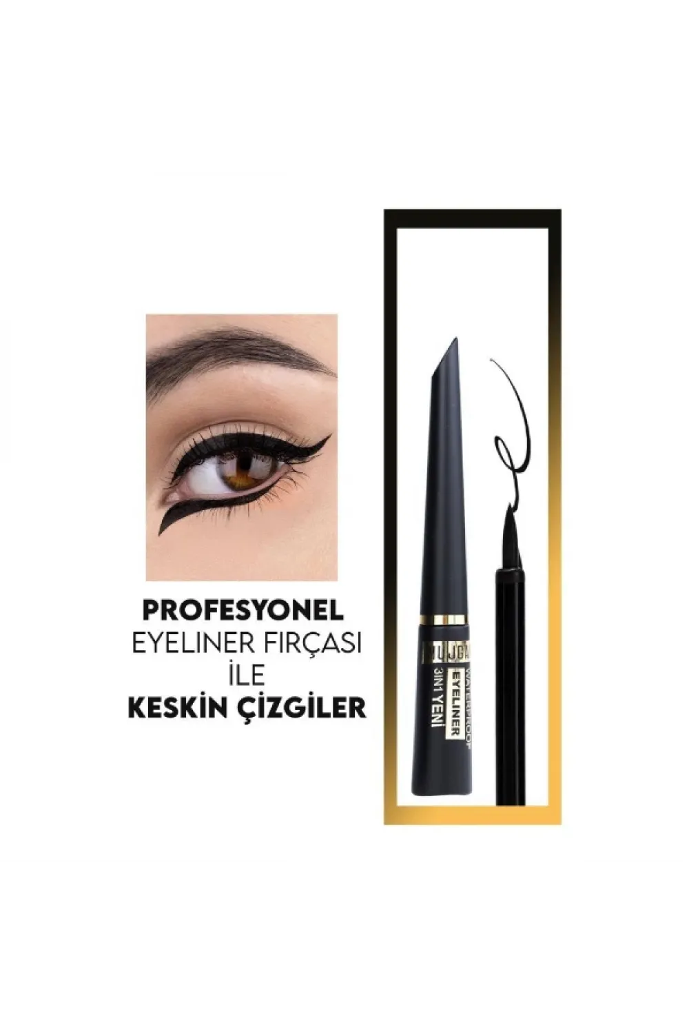 3ü 1 Arada Göz Makyajı Seti - Eyeliner, Maskara, Kalem