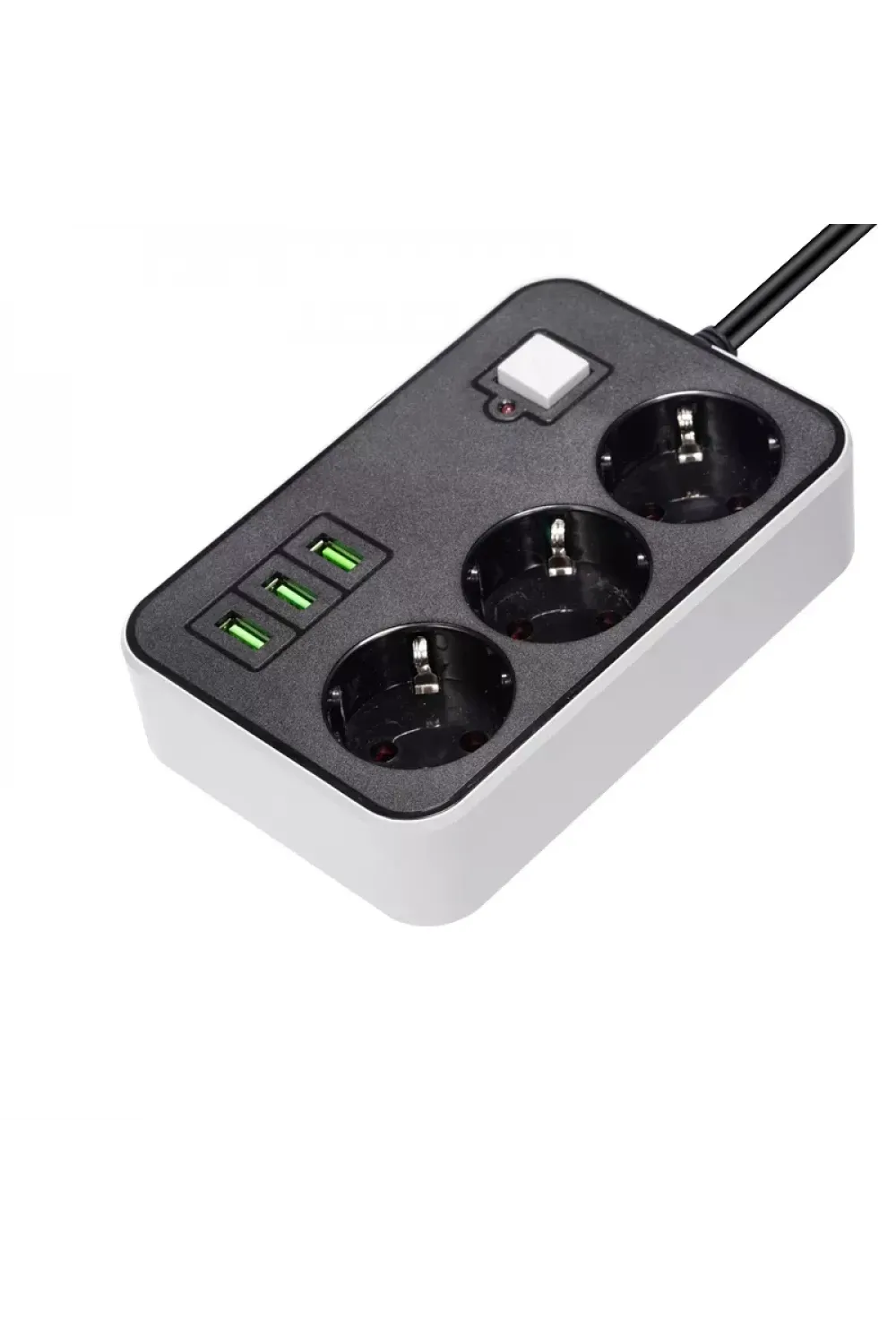 3 Usb’li 3’lü 1.8 M Akım Korumalı Priz
