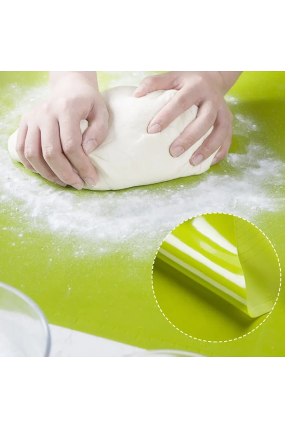 30*40 Cm Hamur Matı Silikon Ölçekli Kullanımı Kolay Hamur Açma Matı