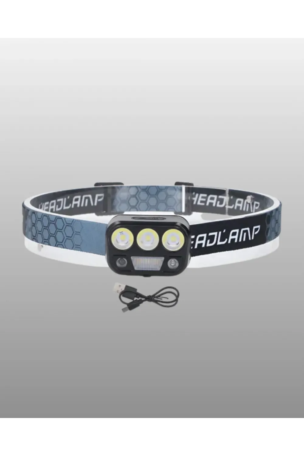 300 Lümen Sensörlü Led Kafa Lambası Usb Şarjlı Sos Modlu