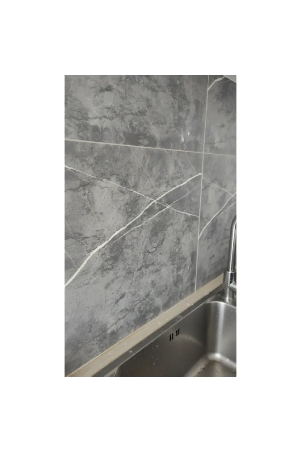 30x30 Antrasit Mermer Desenli Duvar Sticker