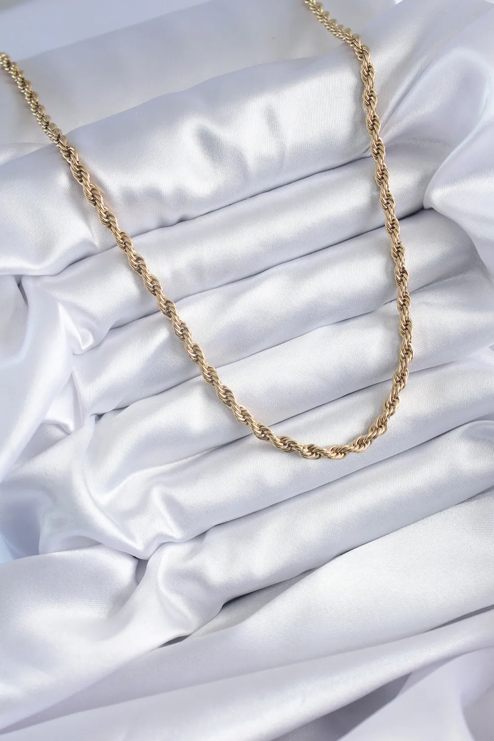 ietaks™ 316L Çelik Gold Renk 60 cm Burgu Model Kadın Kolye
