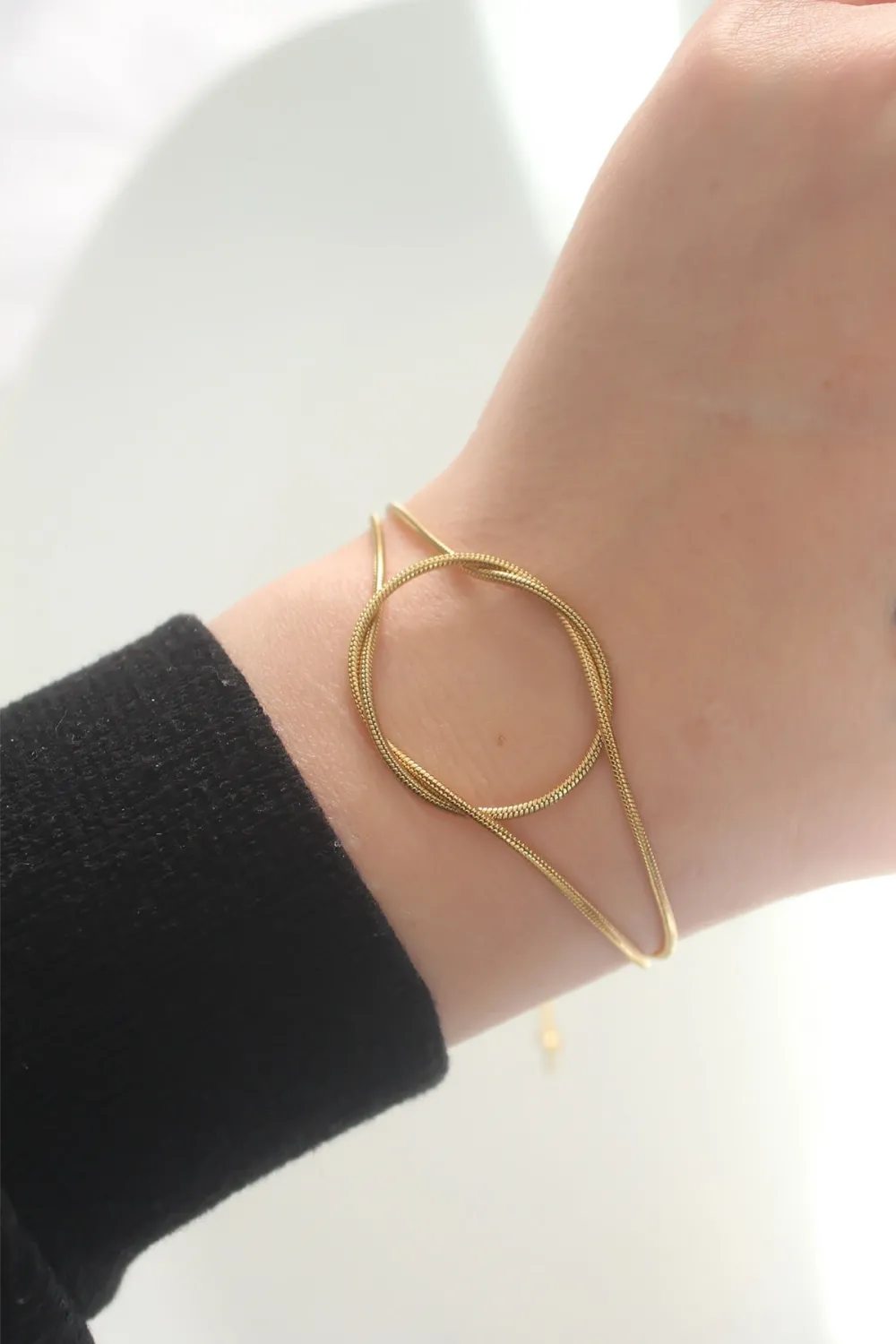 ietaks™ 316L Çelik Gold Renk Düğüm Model Bileklik