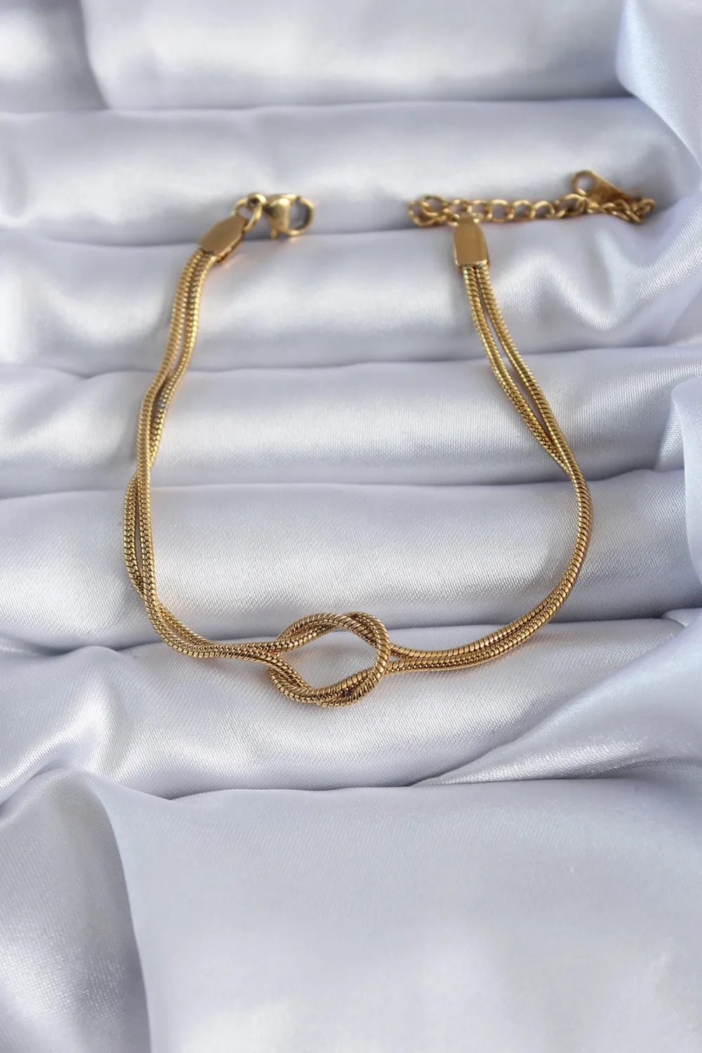 ietaks™ 316L Çelik Gold Renk Düğüm Model Kadın Bileklik