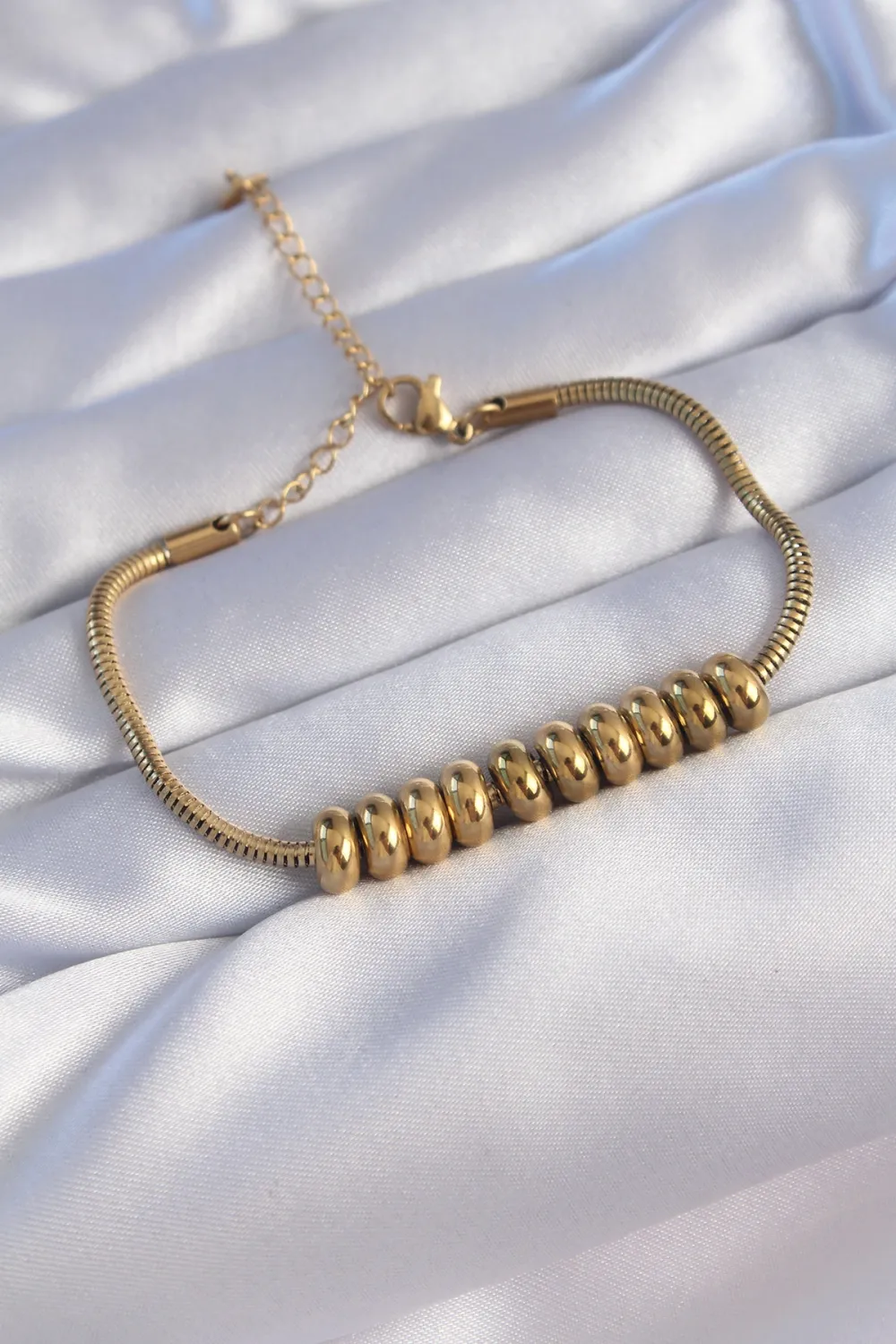 ietaks™ 316L Çelik Gold Renk Oval Figürlü Bileklik