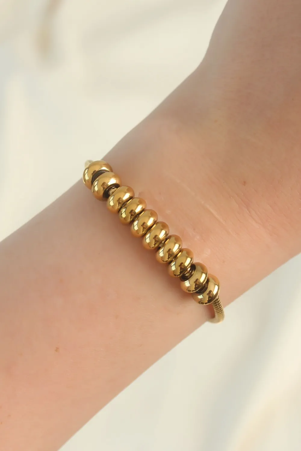 ietaks™ 316L Çelik Gold Renk Oval Figürlü Bileklik