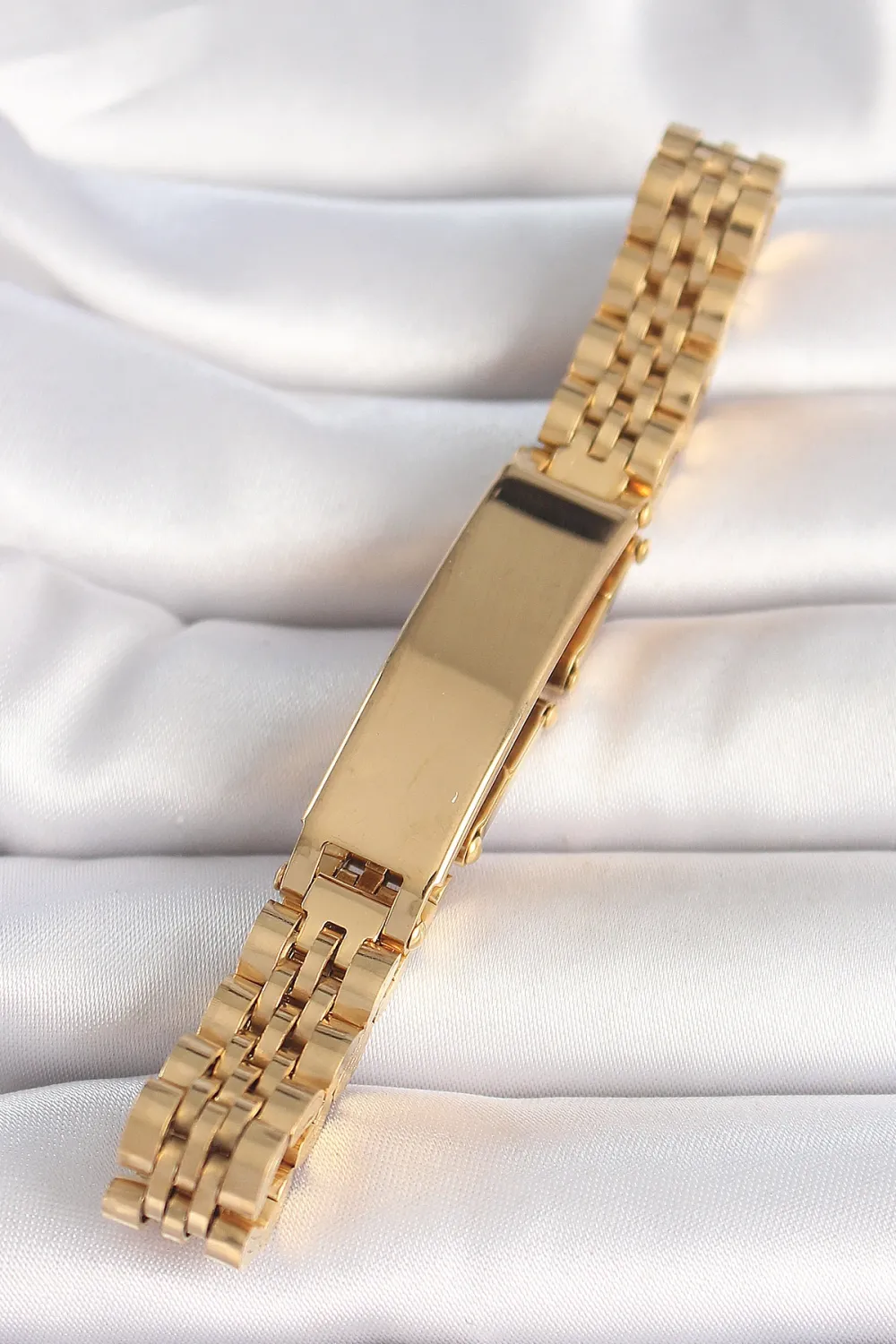 ietaks™ 316L Çelik Gold Renk Zincir Künye Model Erkek Bileklik