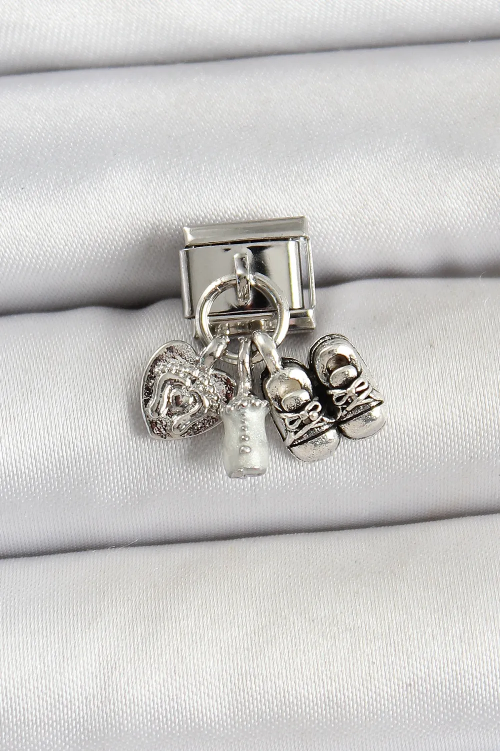 ietaks™ 316L Çelik Gümüş Renk Bebek Konsept Nomination Charm