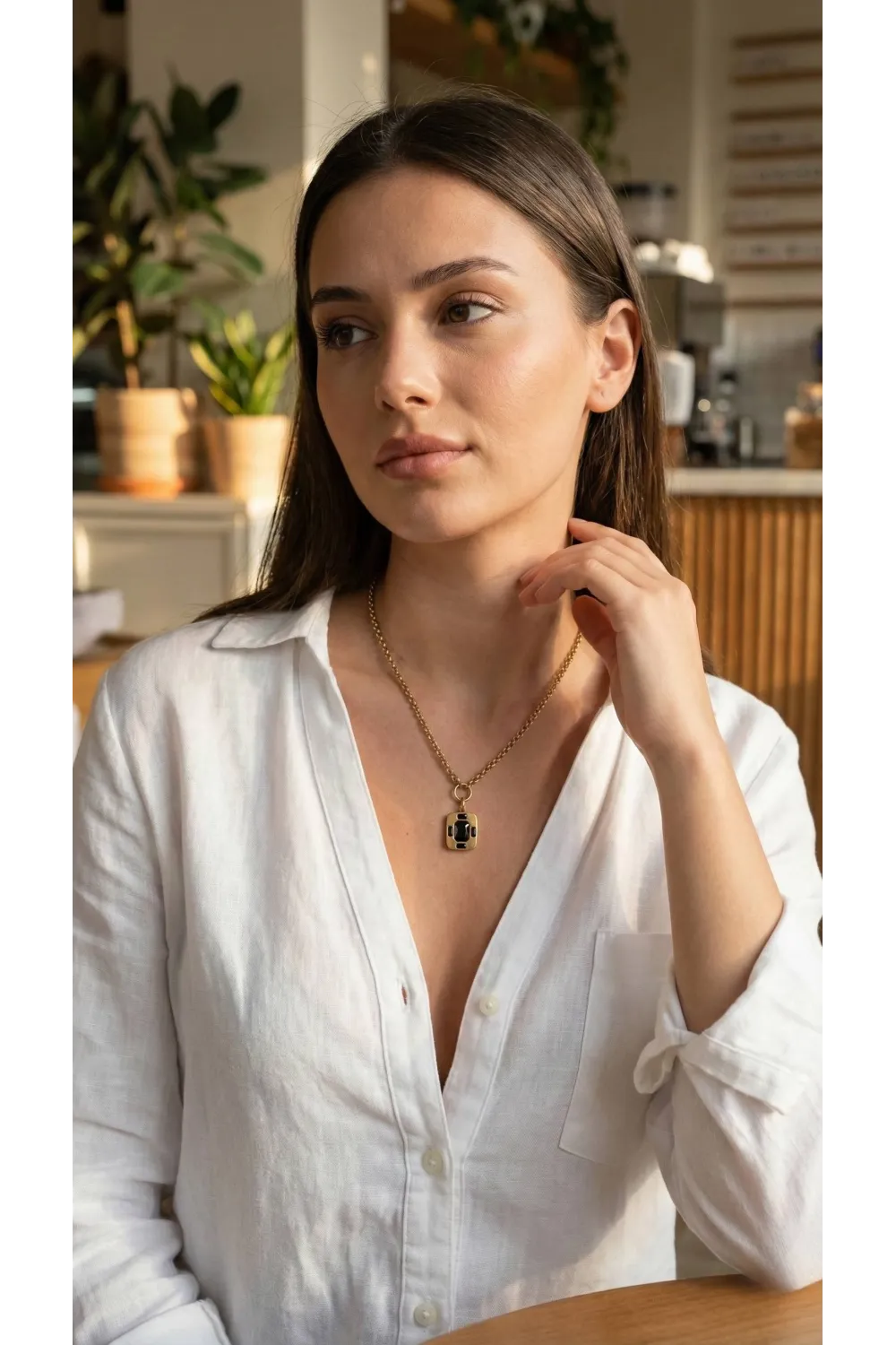ietaks™ 316L Çelik Zincir Gold Renk Vintage Model Kadın Kolye