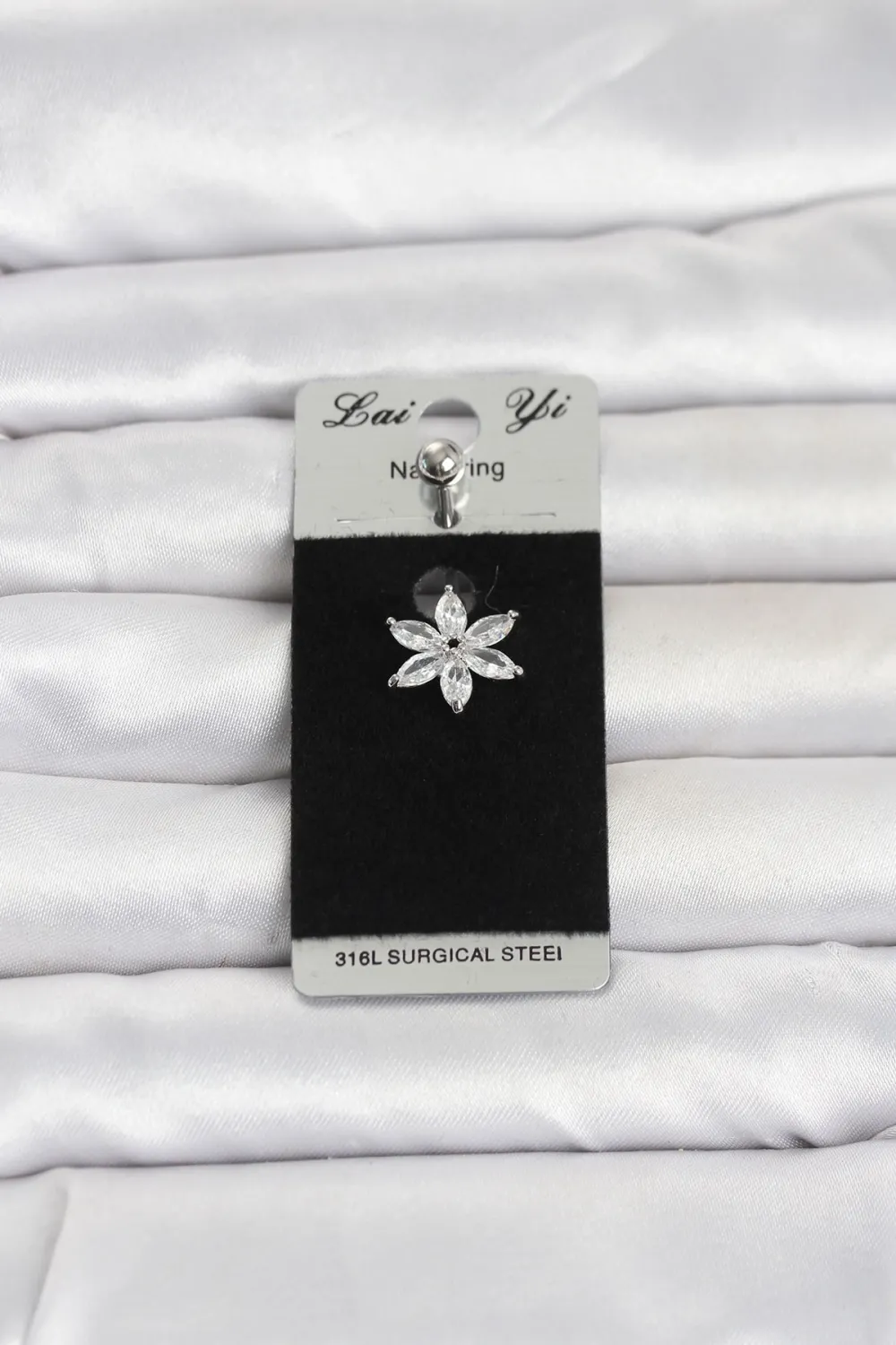 316L Cerrahi Çelik Lotus Model Göbek Piercing