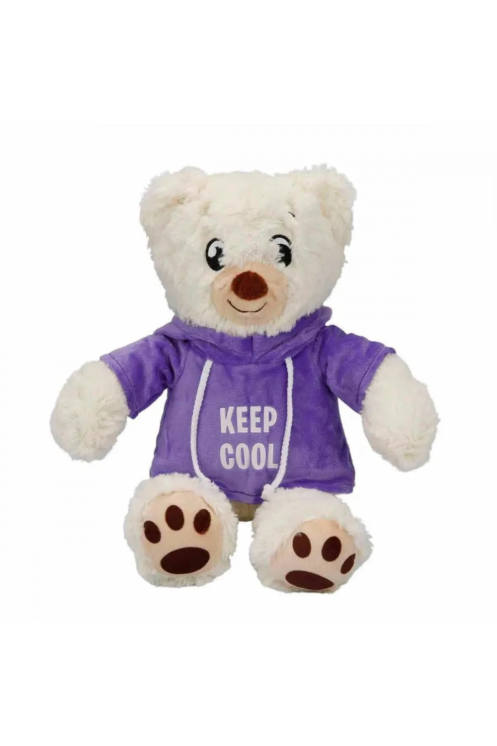 3192 Kapüşonlu Peluş Ayı 30 cm -Sunman
