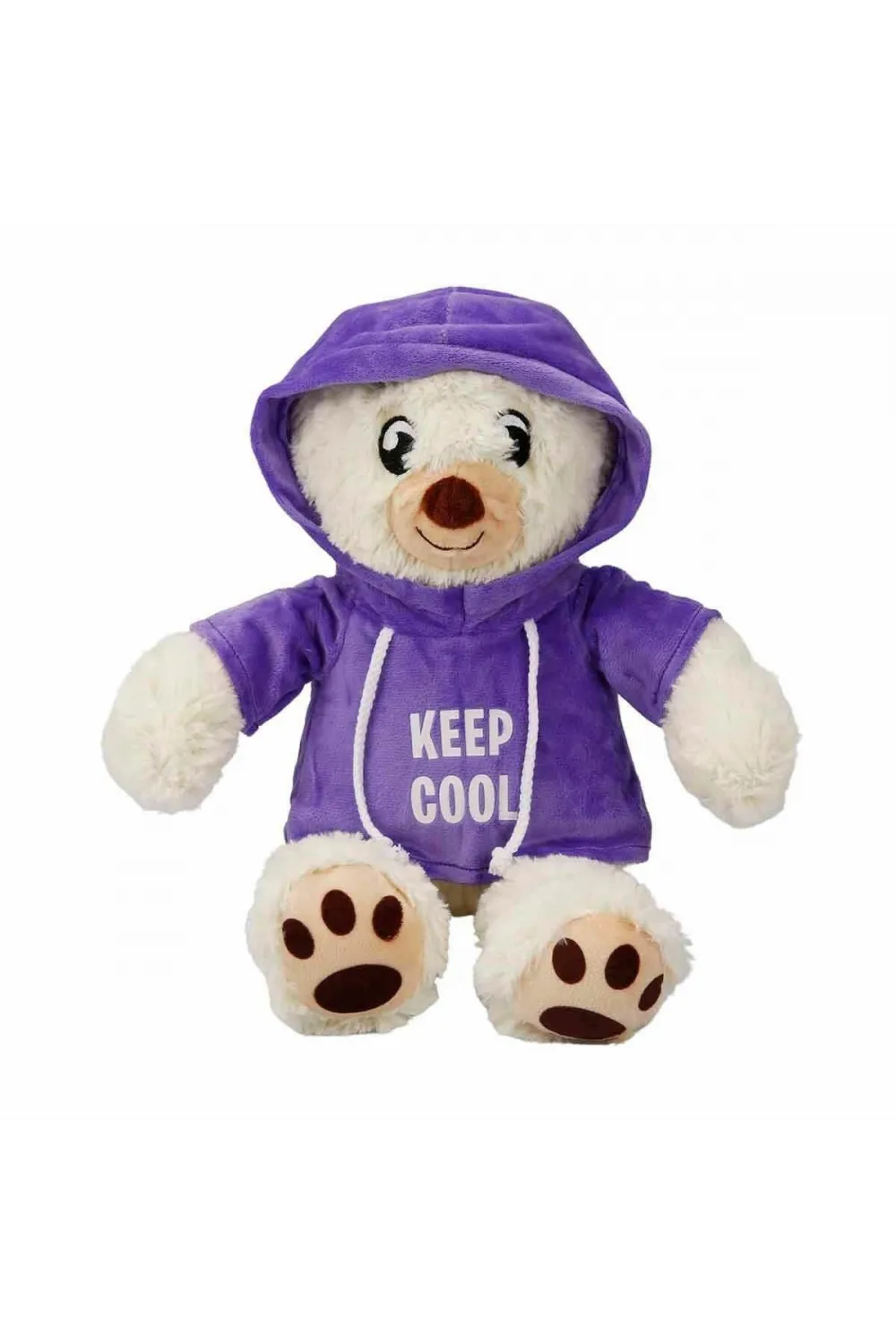 3192 Kapüşonlu Peluş Ayı 30 cm -Sunman