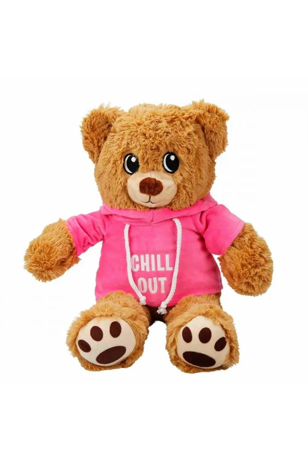 3192 Kapüşonlu Peluş Ayı 30 cm -Sunman