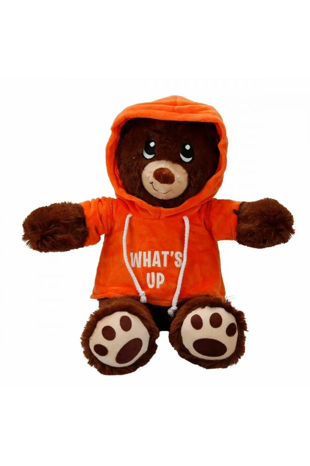 3192 Kapüşonlu Peluş Ayı 30 cm -Sunman