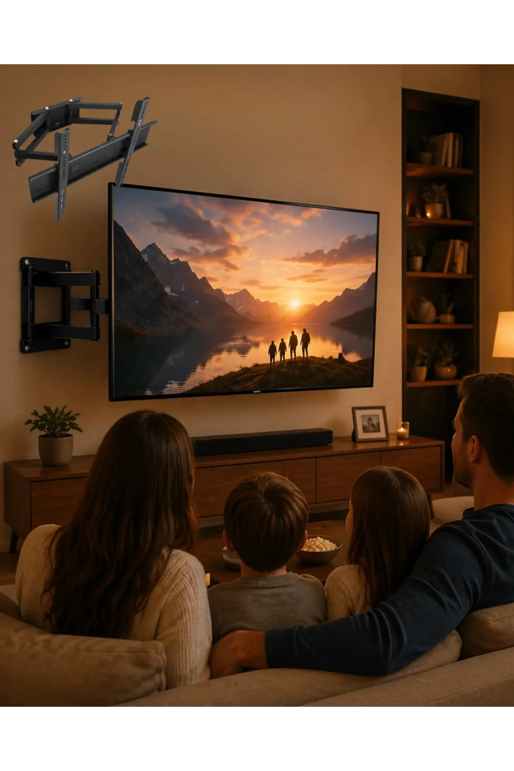 32 55 İnç Ayarlanabilir Tv Askı Aparatı Güçlü  Duvar Tipi Askı