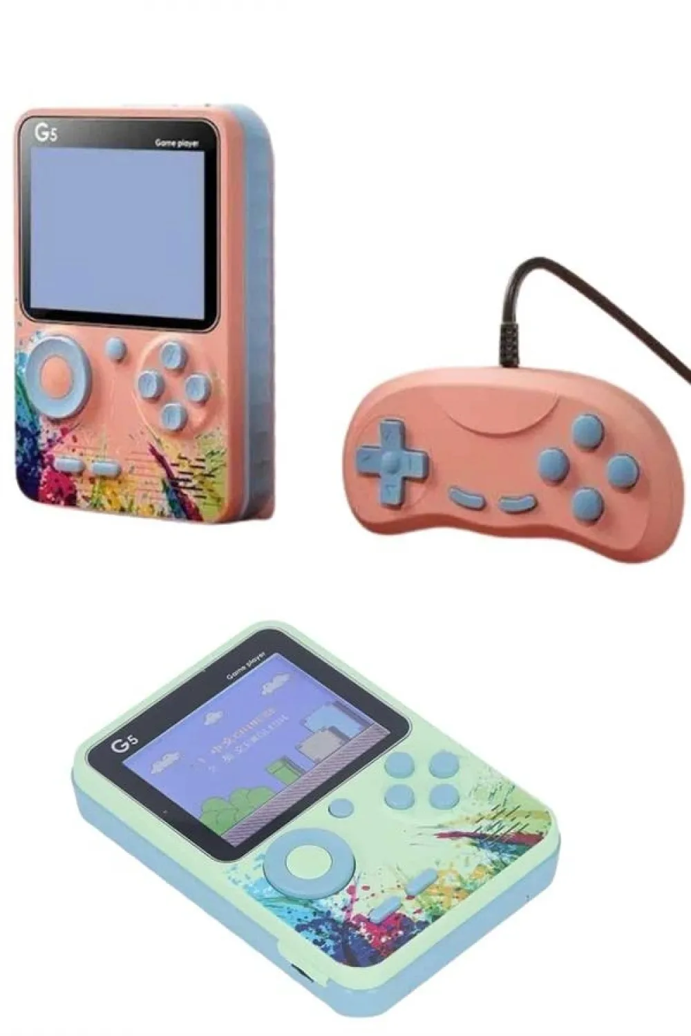 3.5 İnç Klasik Retro Lcd Ekran 500 Oyunlu Oyun Konsolu Taşınabilir