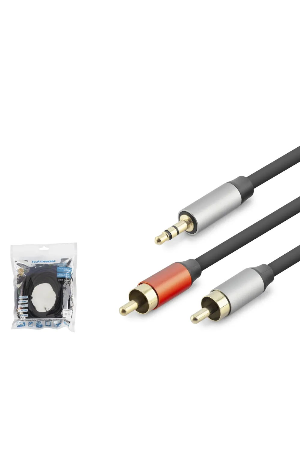 3.5 Mm To 2 Rca Ses Kablosu 10 M - Siyah HDX1076