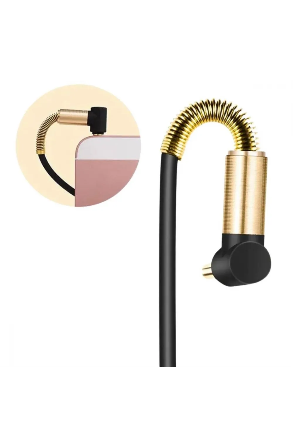 3.5mm Aux Kablosu Jak Erkek Erkek L Tipi 1 Metre Ses Aktarım Kablosu