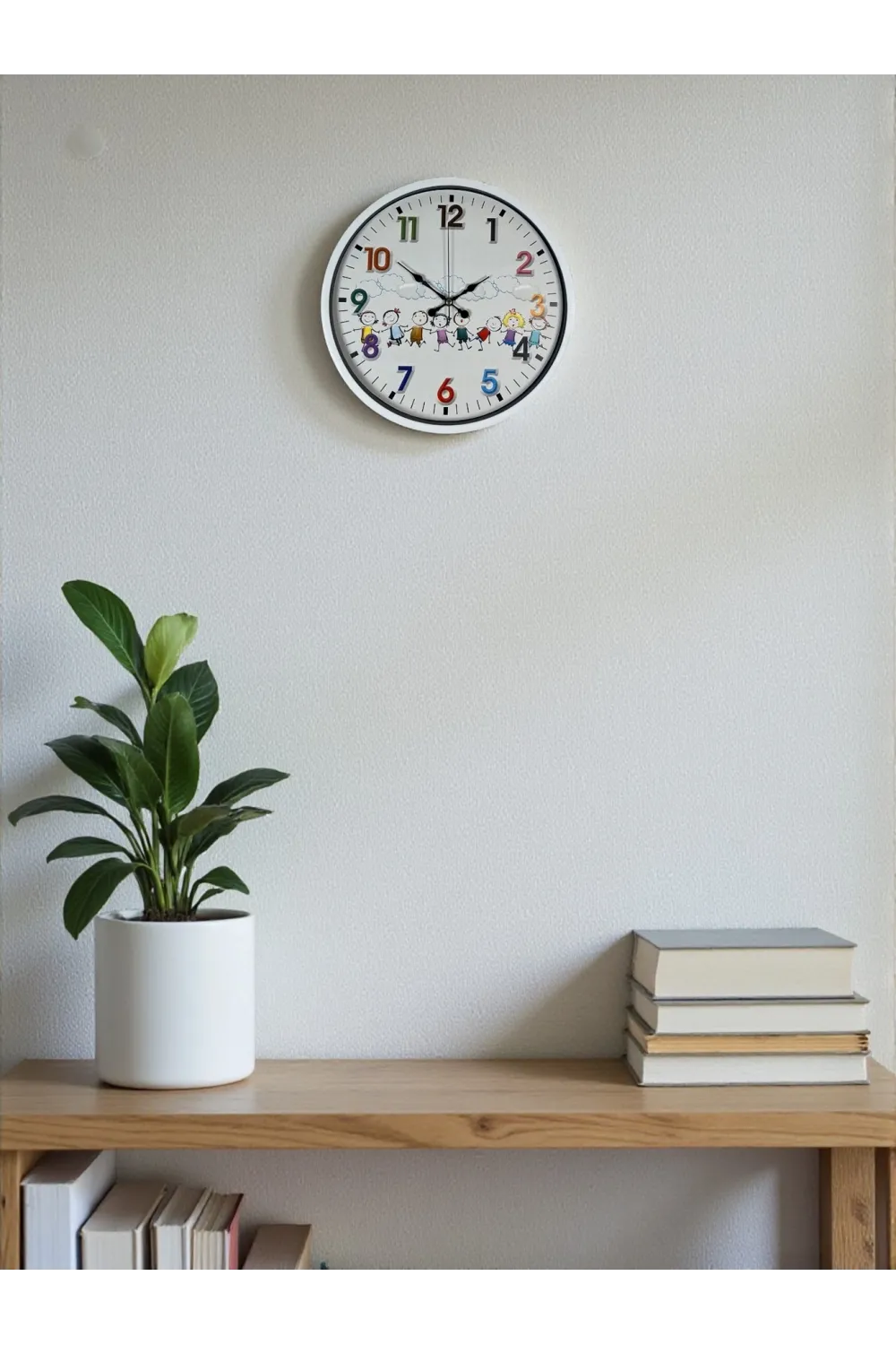 36 Cm Beyaz Çocuk Odası Duvar Saati