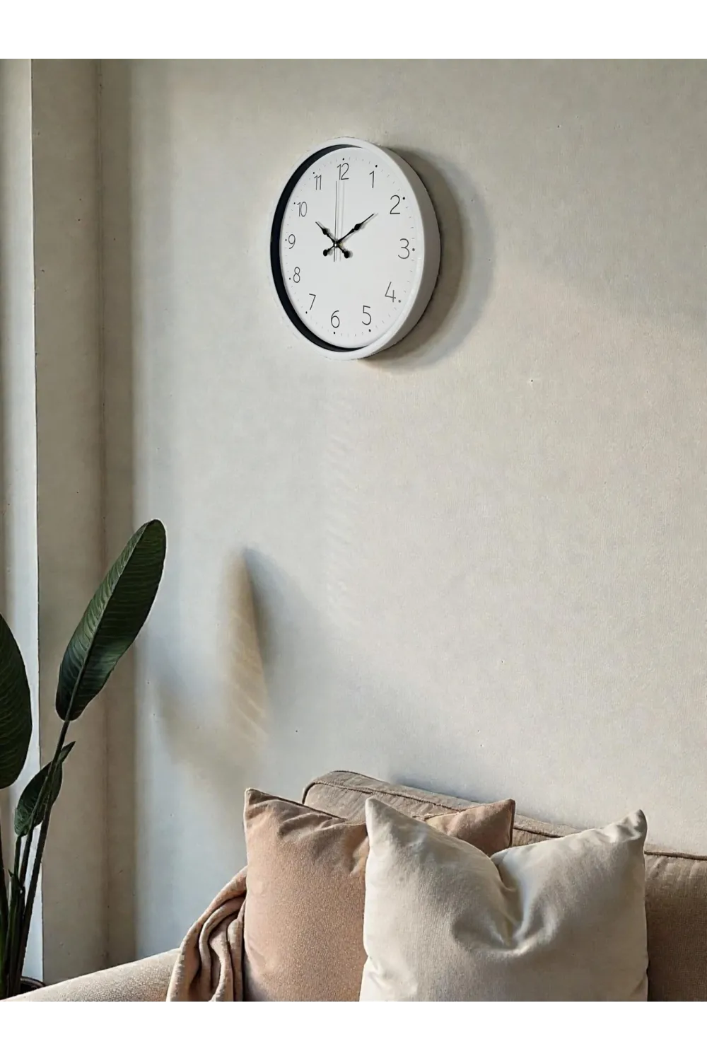 36 Cm Beyaz Dekoratif Duvar Saati