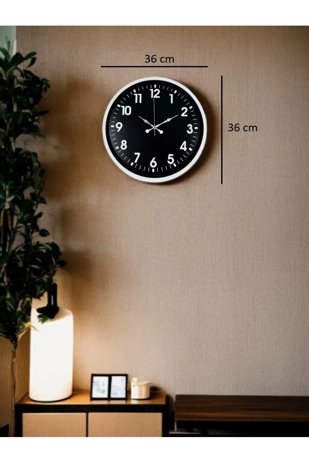 36 Cm Beyaz Dekoratif Duvar Saati