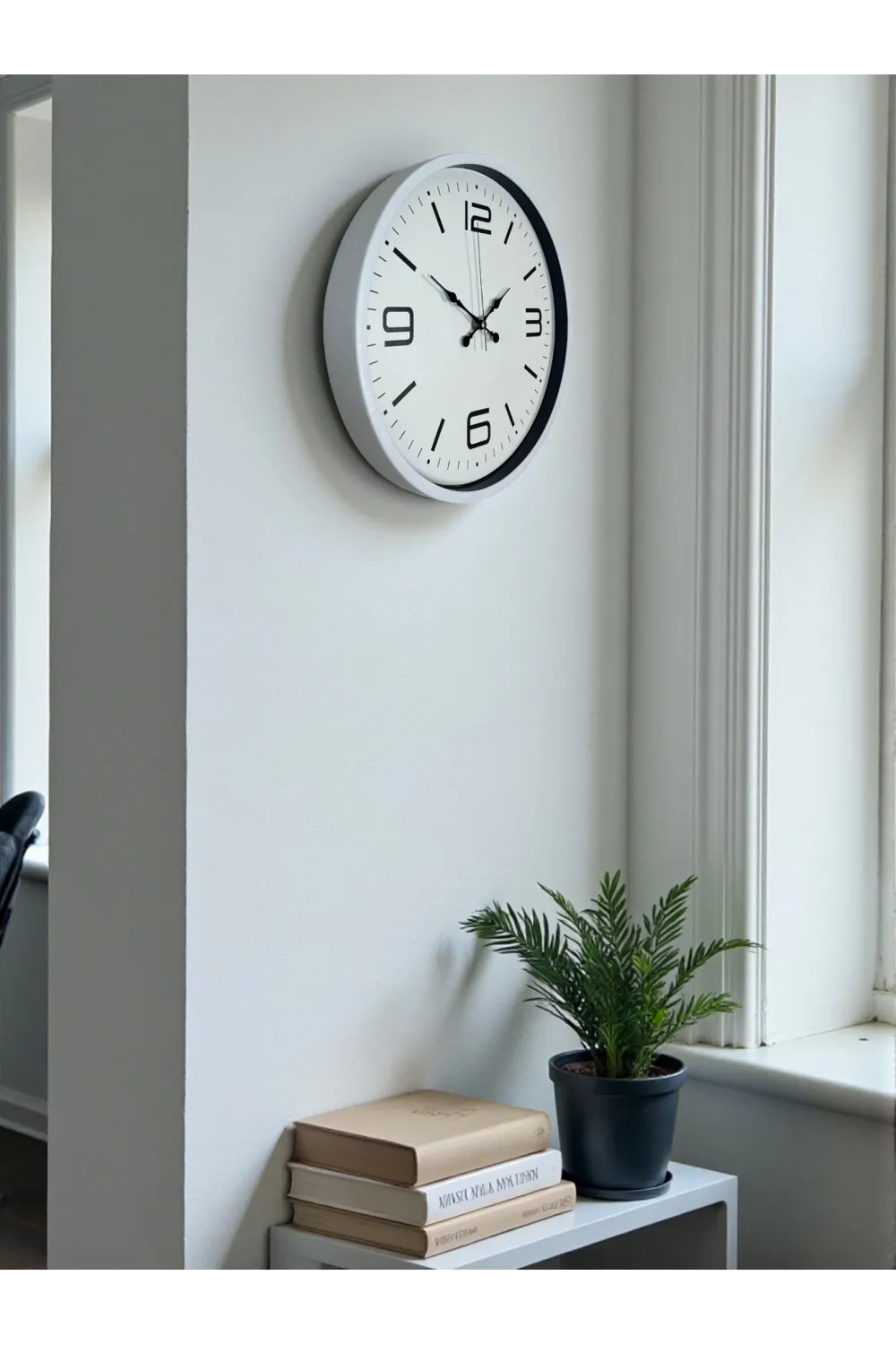 36 Cm Beyaz Modern Dekoratif Duvar Saati