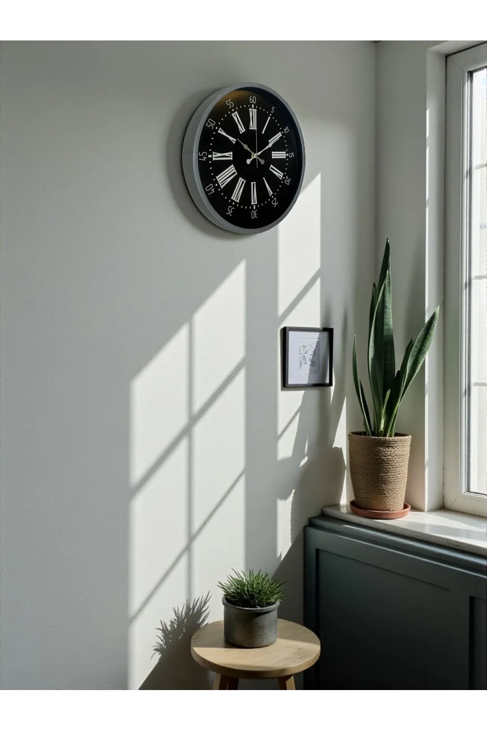 36 cm Dekoratif Gri Duvar Saati