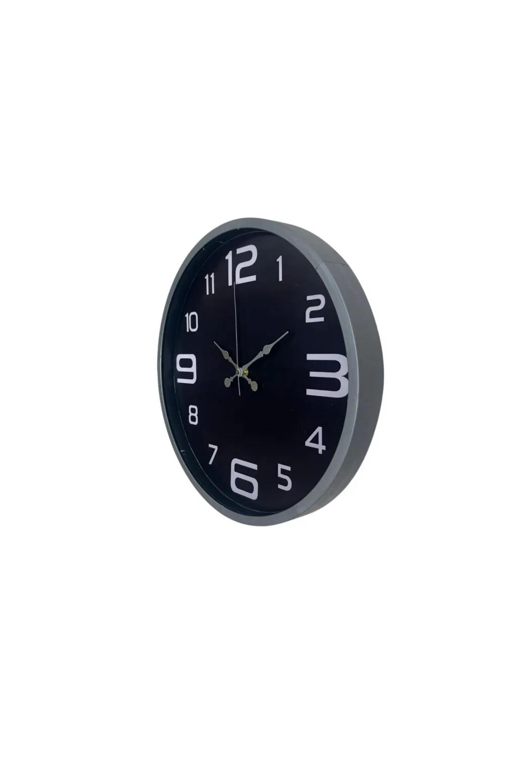 36 Cm Gri Dekoratif Duvar Saati