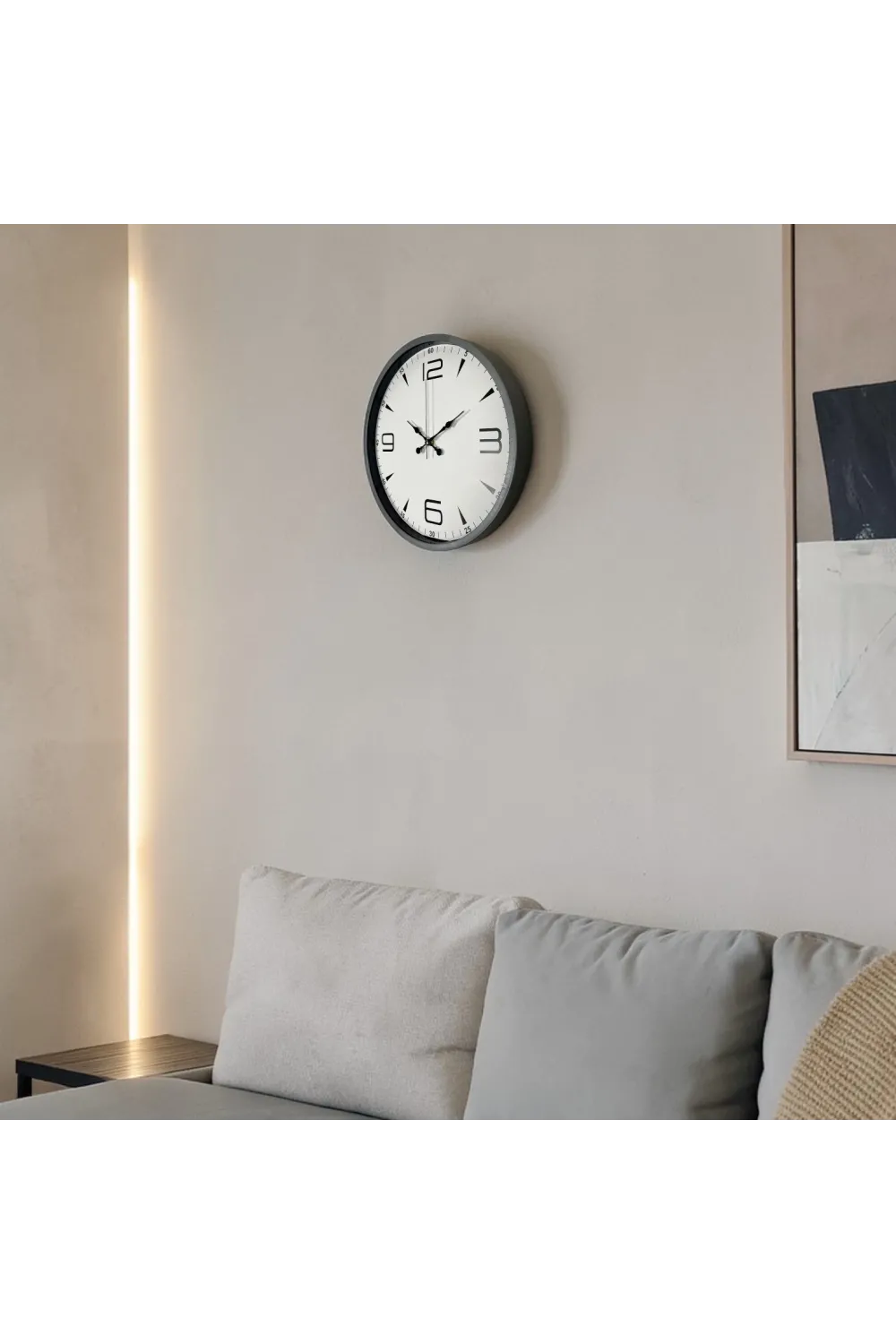 36 Cm Gri Şıklık Duvar Saati