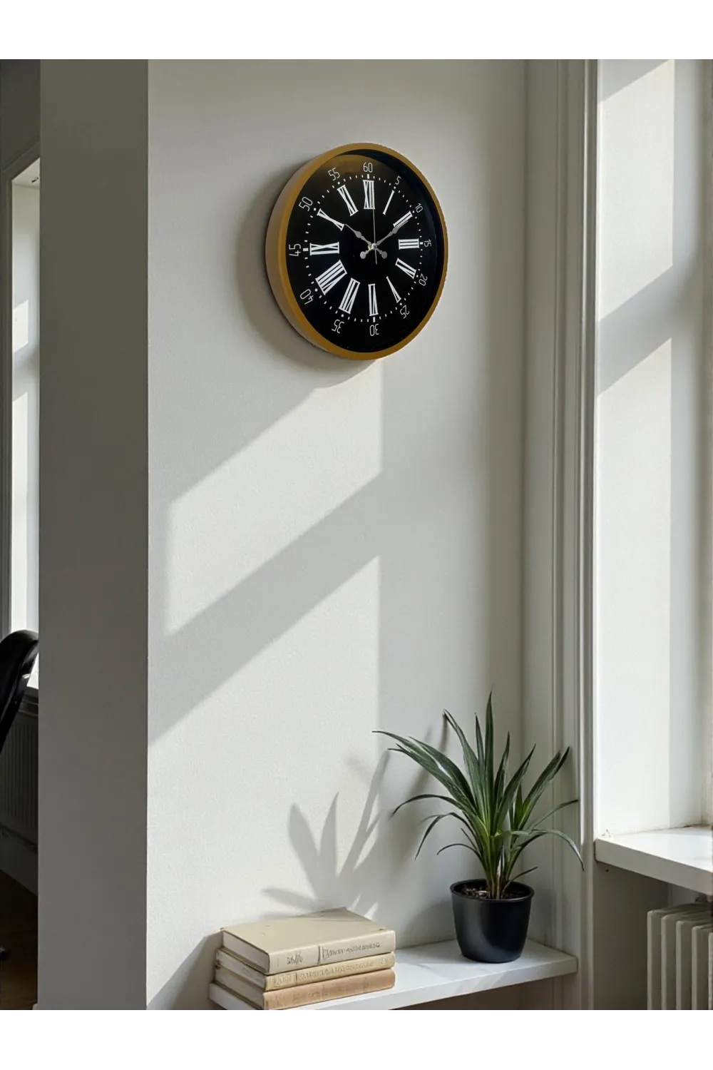 36 Cm Kahverengi Dekoratif Duvar Saati
